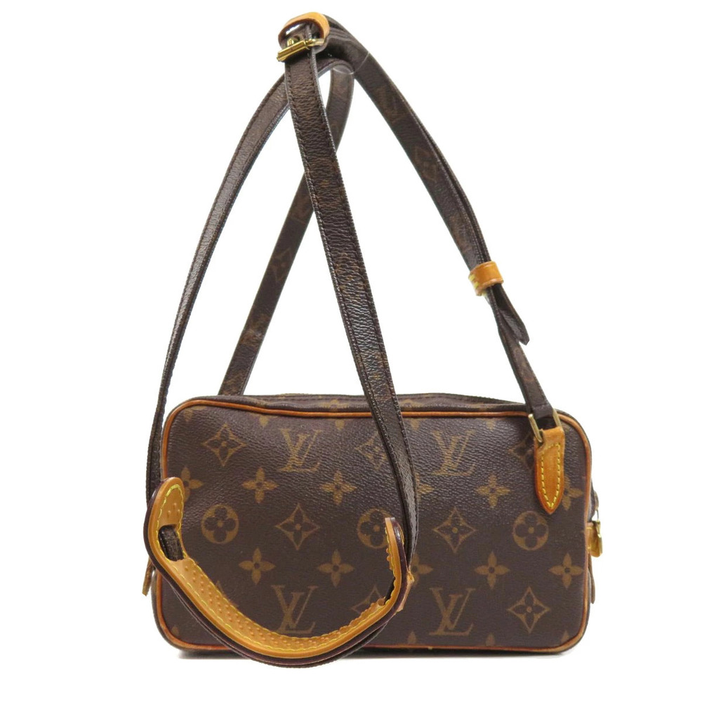 Louis Vuitton Pochette Monogram Canvas Marly Bandoulire Shoulder Bag Brown